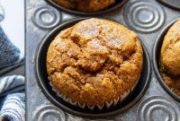 Fluffiest 5-Minute Pumpkin Oat Flour Muffins
