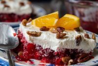 Classic Cranberry Raspberry Gelatin Mold
