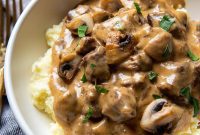 Tender Pressure Cooker Beef Stroganoff