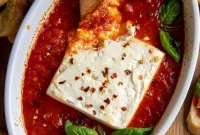 Mediterranean Feta Marinara Bake
