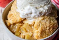 Easy Gluten Free Apple Cobbler with Fluffy Biscuit Topping
