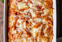 Simple Creamy Vegetarian Ziti Bake