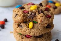 Pillowy Soft Flourless Gluten-Free Monster Cookies