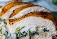 Creamy Spinach Artichoke Stuffed Chicken