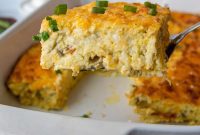 Southwestern Green Chile Egg Cottage Cheese Bake