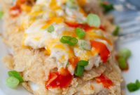 Crunchy Buffalo Tortilla Chicken Bake
