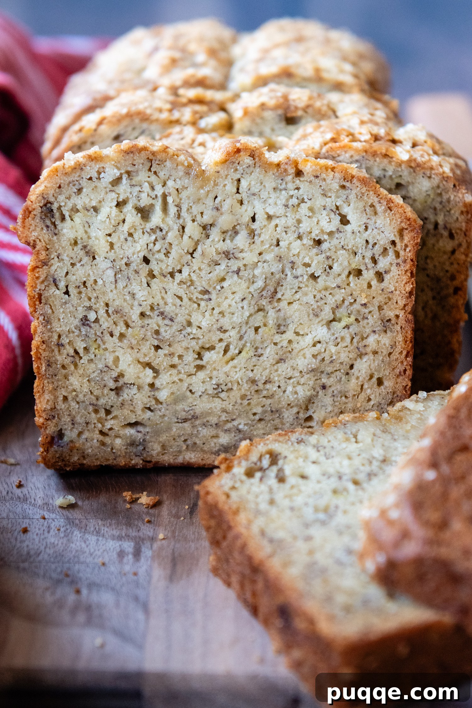a sliced loaf with it cut open and facing the camera.