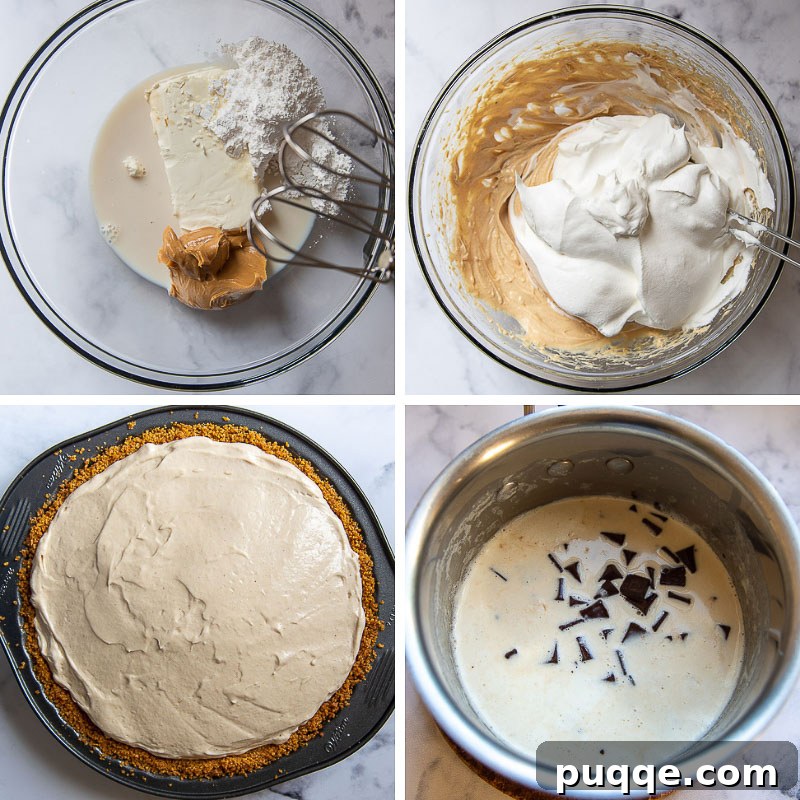 how to make chocolate peanut butter pie recipe