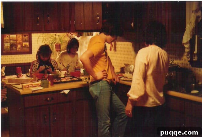 A cherished family photo depicting us making cookies, a beloved Christmas tradition.