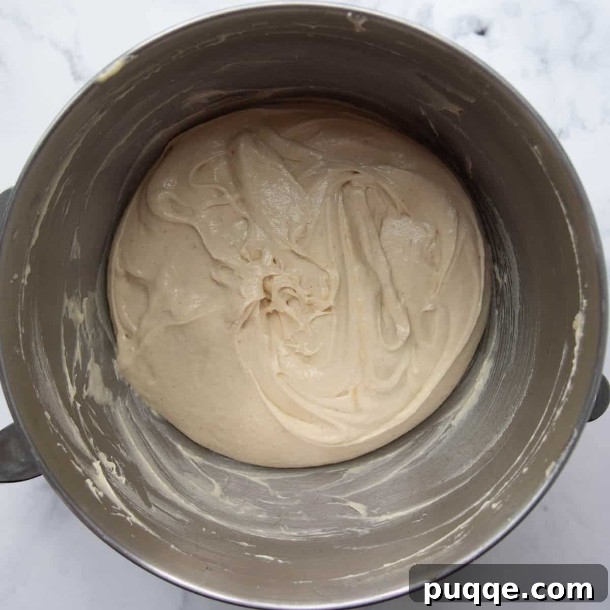 Baking Gluten Free Challah Made Easy 5 Smooth challah bread dough neatly scraped into a bowl, covered and ready for its overnight rise in the refrigerator.