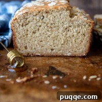 oat flour bread sliced open and facing straight on
