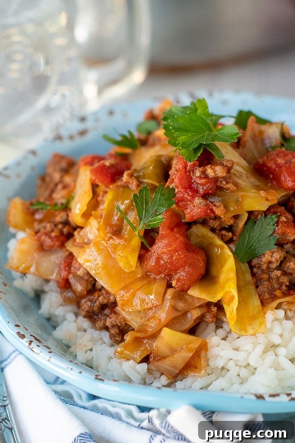 Wallet-Friendly Gluten-Free Meals: 40+ Easy Ideas 12 A close-up shot of unstuffed cabbage rolls served in a small bowl, ready to eat.