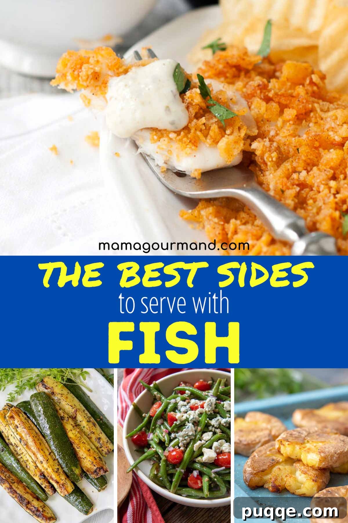 Perfect Pairings 40 Simple Fish Side Dishes 2 collage of side dishes to go with fish