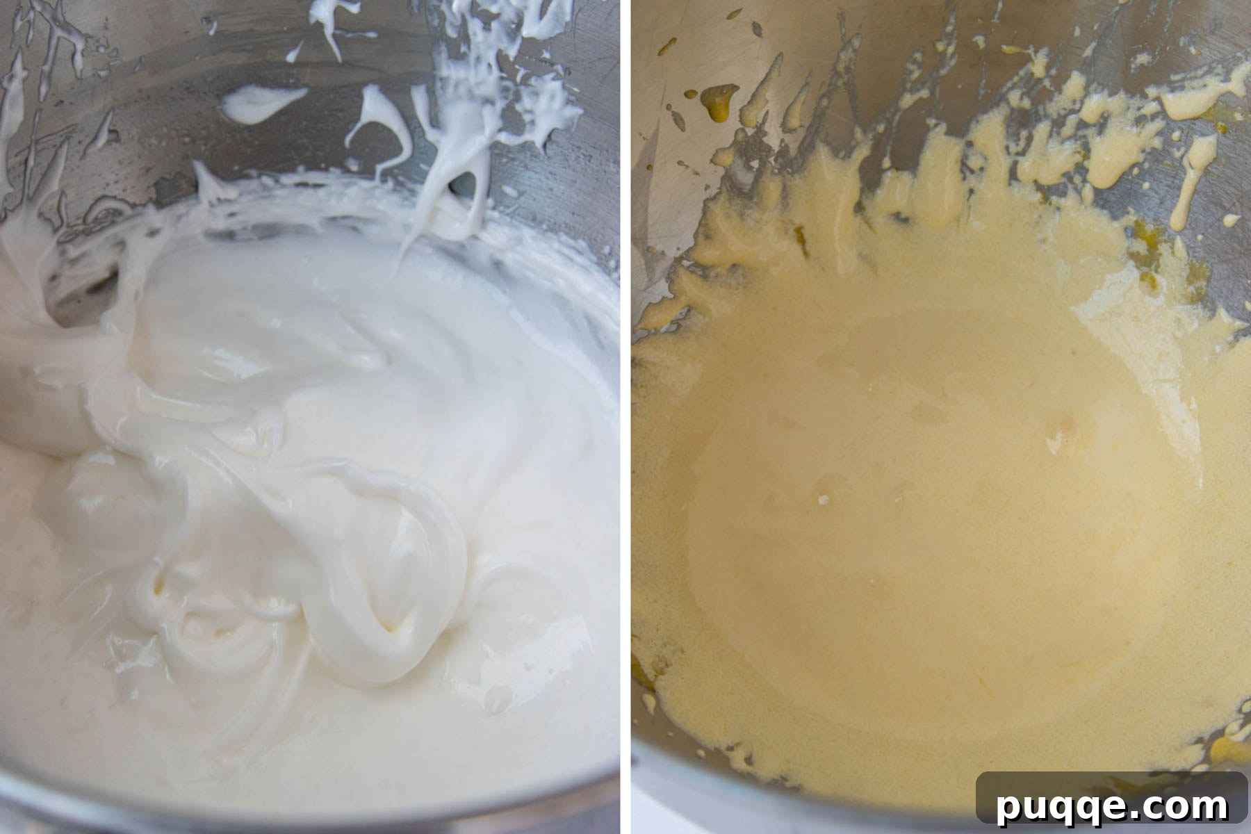 Decadent Almond Flour Chocolate Cake 3 photos of the egg whites and yolks beaten separately