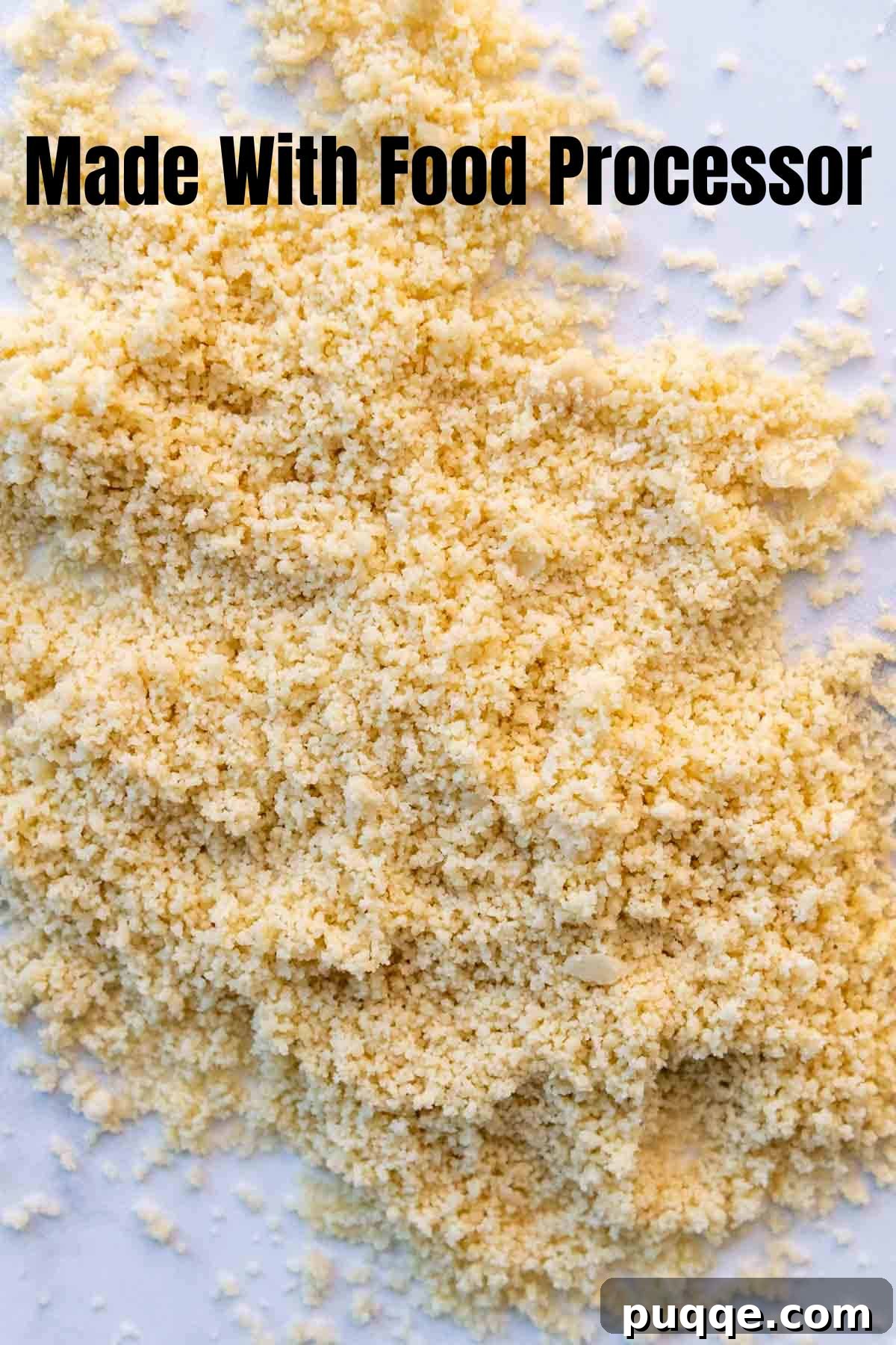 9 Steps to Super Fluffy Almond Flour 4 Image showing coarser almond flour made in a food processor.