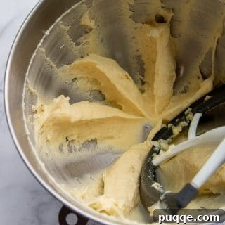 churro dough in a mixing bowl