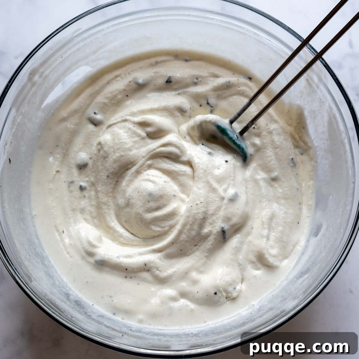 The Ultimate Gluten Free Ice Cream Sandwiches 7 Softened ice cream in a mixing bowl, ready to be spread.