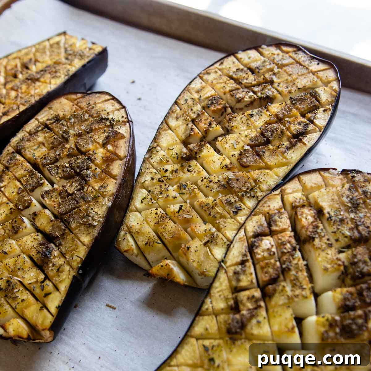 Hearty Gluten-Free Sausage-Filled Eggplant Boats 6 baked eggplant halves without stuffing.