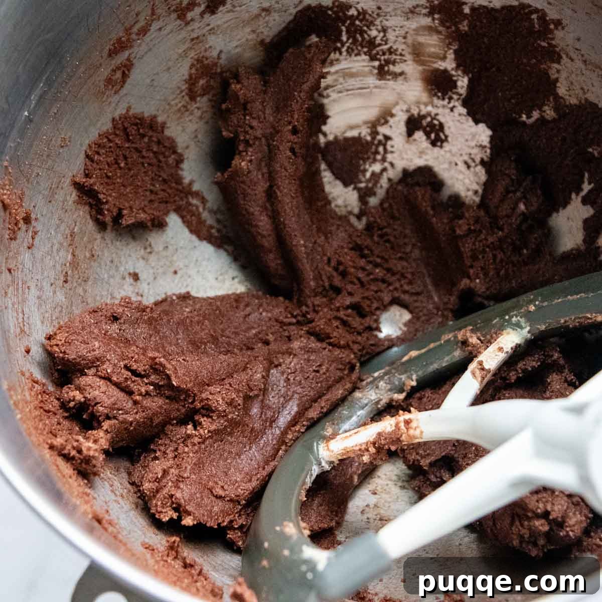 Pillowy Chocolate Almond Flour Cupcakes Gluten Free 6 chocolate almond flour mixture in a bowl.