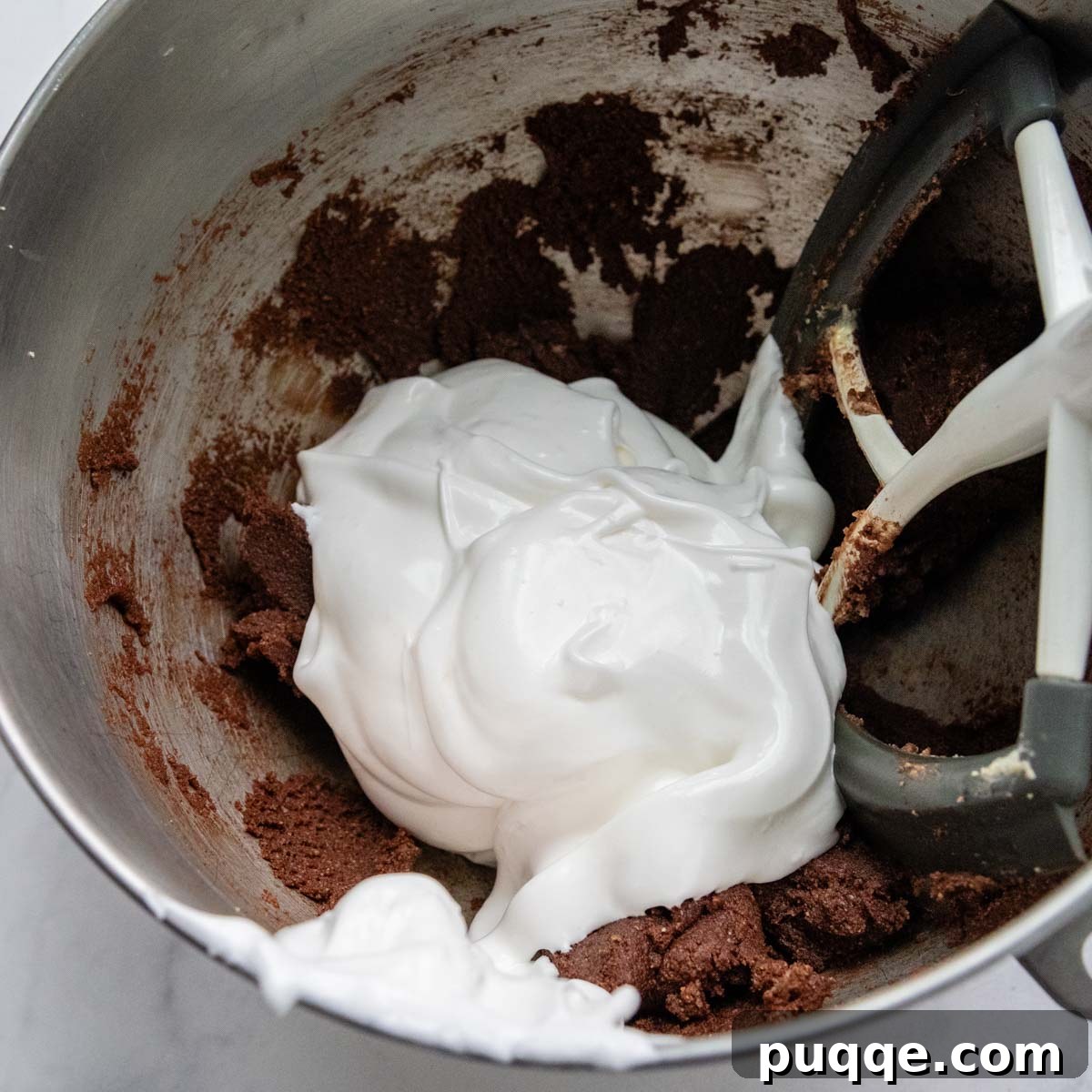 Pillowy Chocolate Almond Flour Cupcakes Gluten Free 7 almond cupcake batter combined with egg whites.