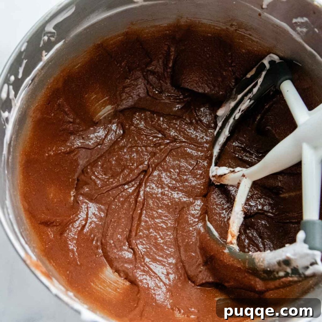 Pillowy Chocolate Almond Flour Cupcakes Gluten Free 8 almond flour cupcake batter in a bowl.