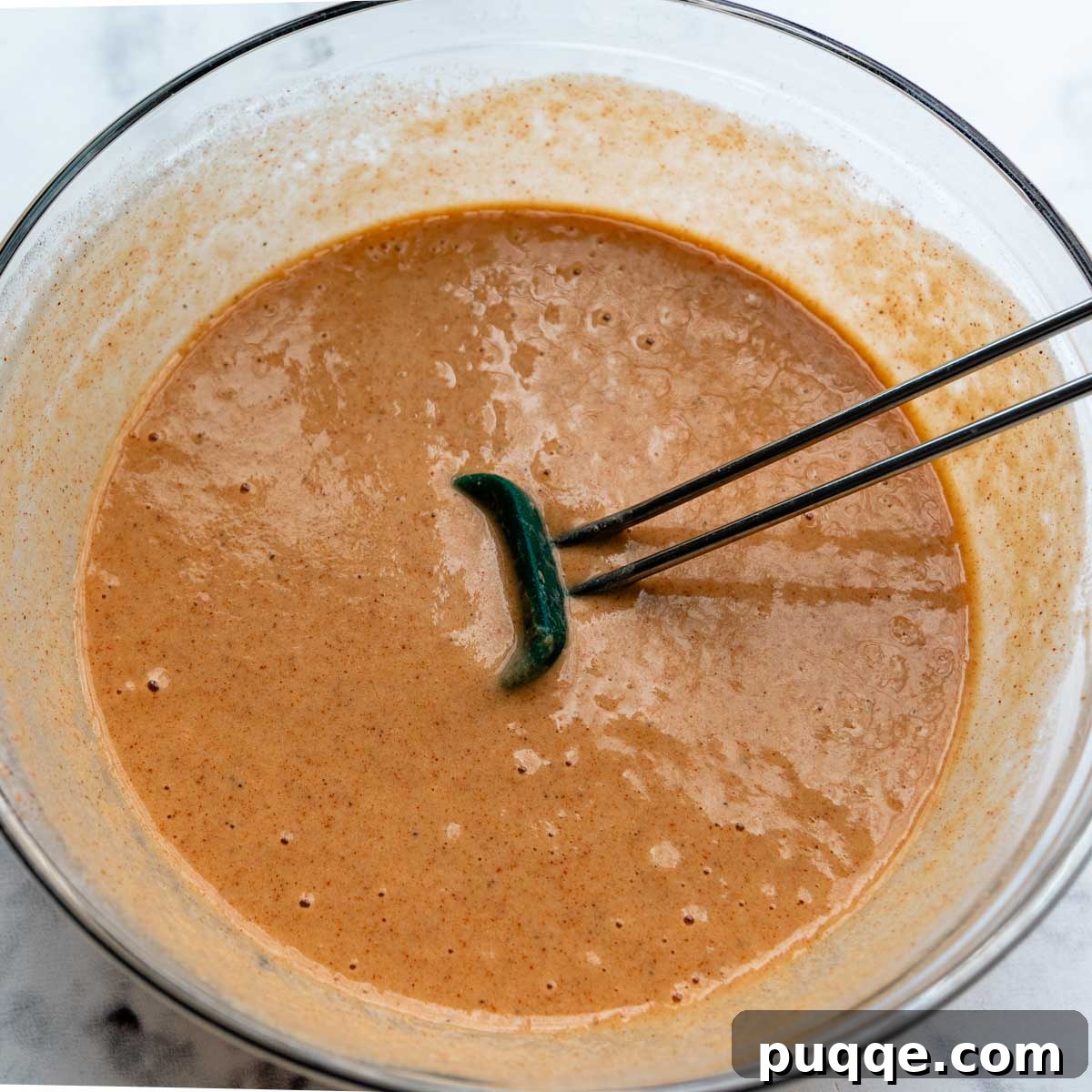 the gluten-free fish batter after all the ingredients are mixed together.
