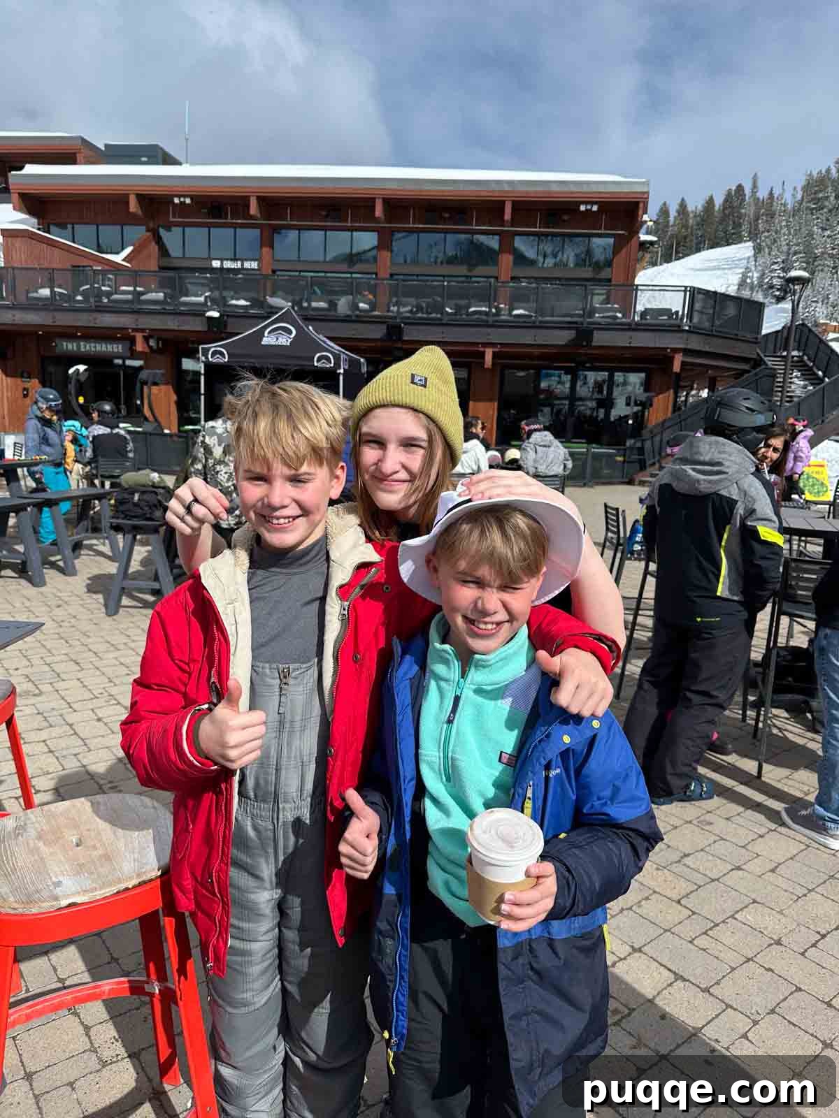 Big Sky Resort: The Ultimate Family Guide 8 Happy children enjoying hot chocolate, declared the 'best ever,' during apres-ski at Big Sky.