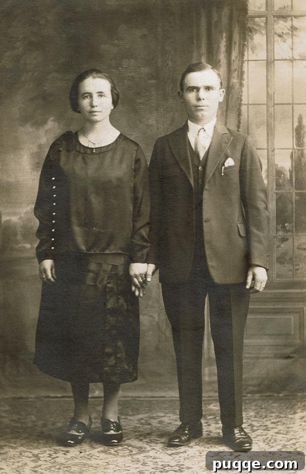 My grandparents shortly after arriving to America, a black and white photo showing a young Italian couple smiling