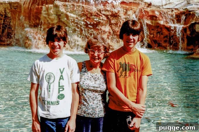 My brothers with Gramma during their memorable trip to Italy, exploring their ancestral homeland