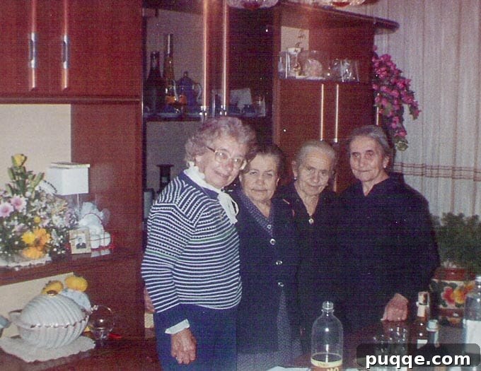 Gramma reunited with her sisters on one of her visits back to Italy, a heartwarming family gathering