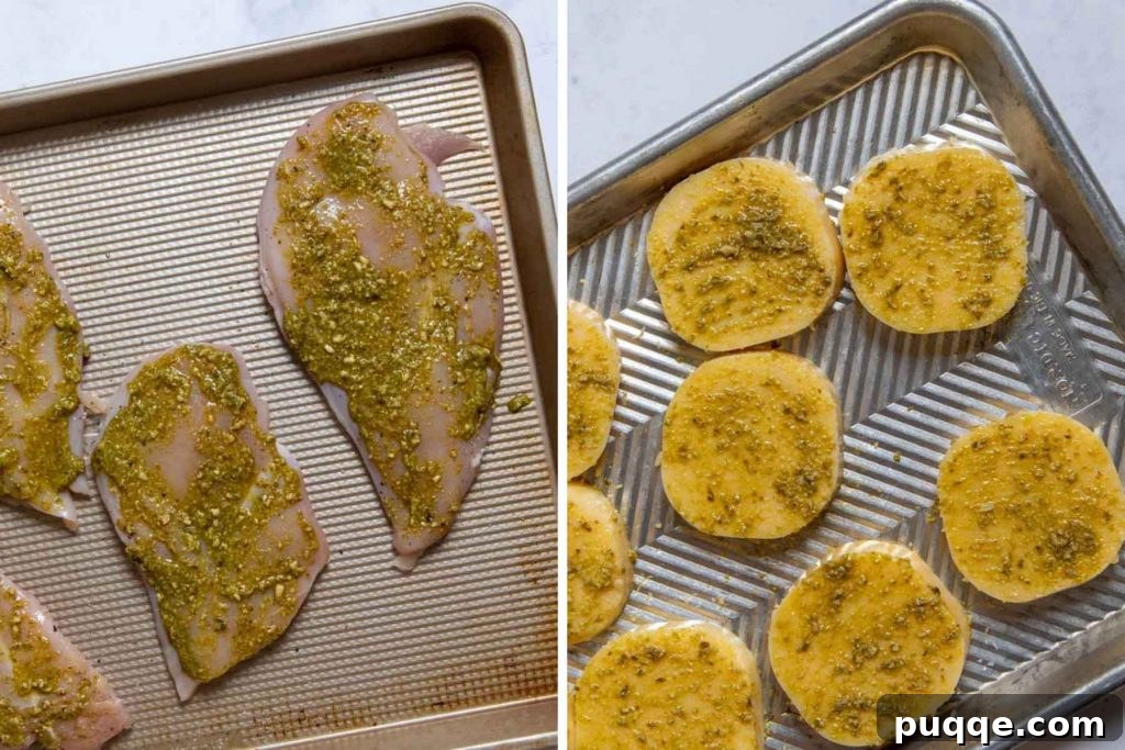 Golden Grilled Parmesan Chicken 3 A series of images demonstrating the step-by-step process of preparing grilled chicken parmesan, from seasoning the chicken to grilling it.