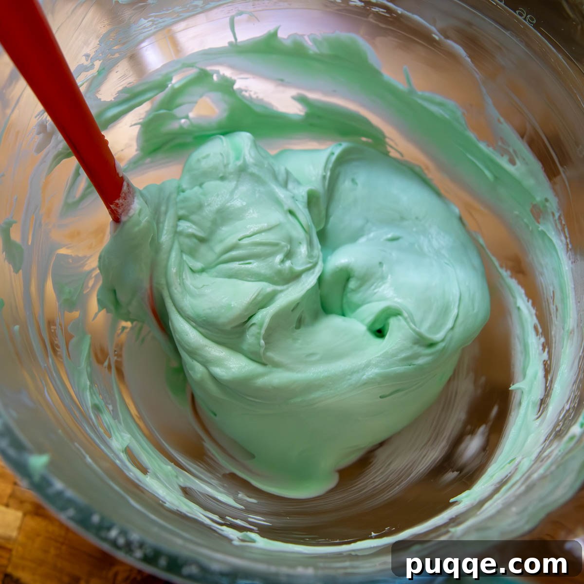 No Bake Chocolate Mint Dream Pie 5 The mint filling being prepared, with chopped Andes mints and chocolate chips waiting to be folded in, creating a delightful texture.