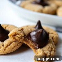 Old-Fashioned Tender Gluten-Free Peanut Butter Blossoms 9 Close up of the texture of the inside of a cookie.