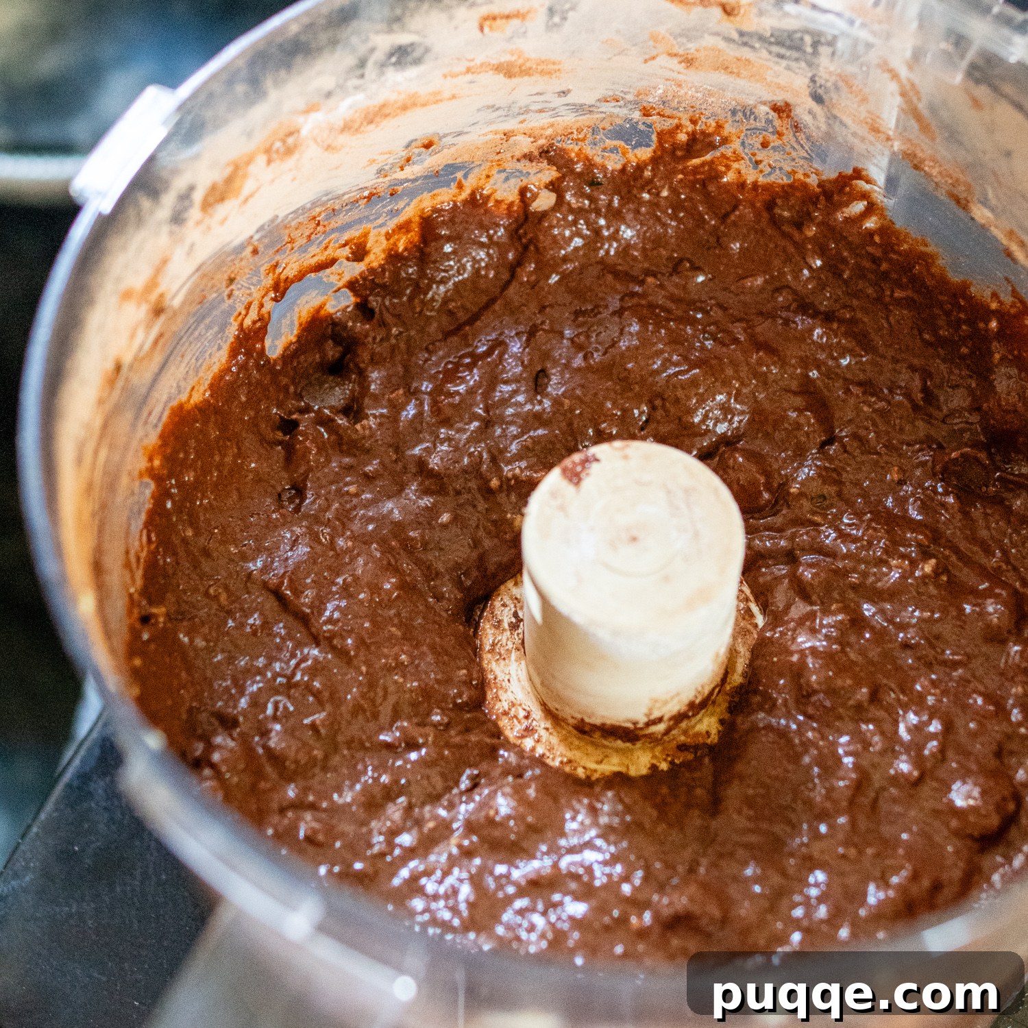 Effortless Gluten Free Zucchini Brownies 5 The smooth, chocolatey brownie batter after mixing, ready to be poured into a baking pan.