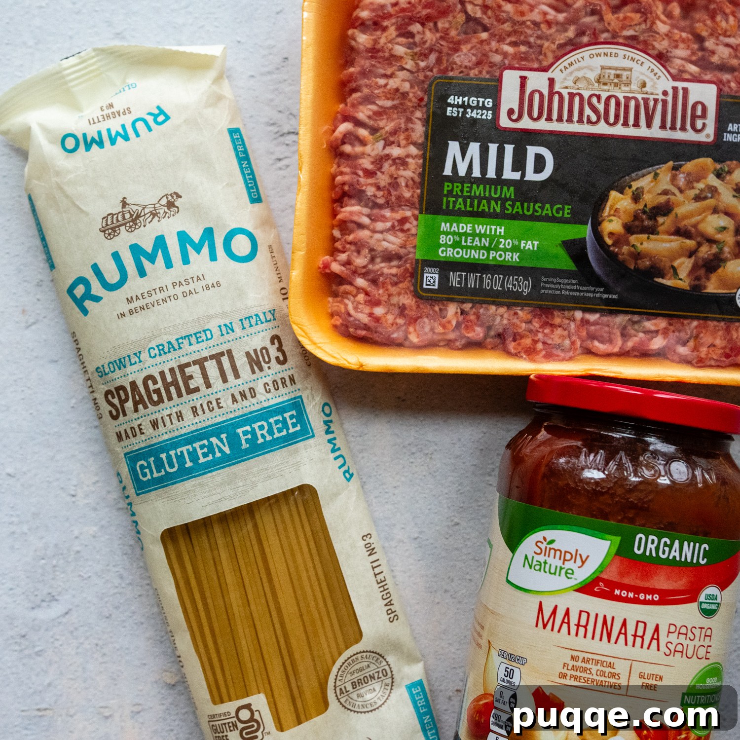 Scrumptious Gluten-Free Spaghetti Bake 3 Casserole ingredients.