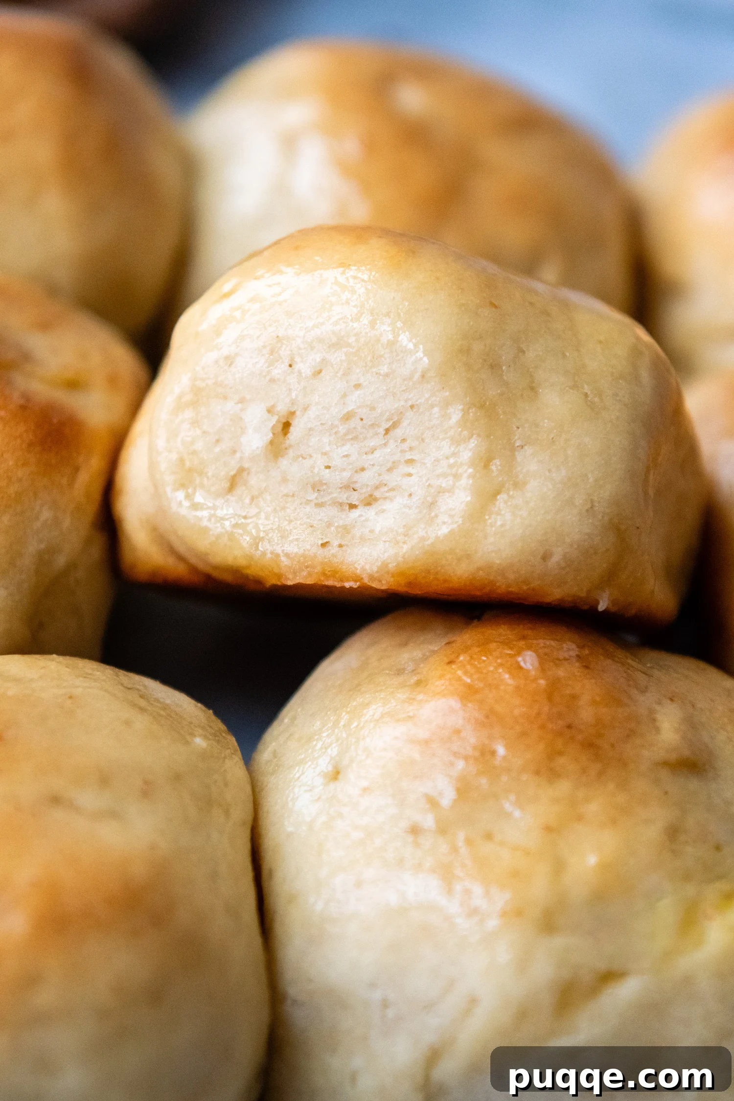 Gluten-Free Hawaiian Rolls: Squishy Soft in Just One Hour 2 Close up of a bunch of golden brown, soft Gluten Free Hawaiian Rolls, still connected and fresh out of the oven.