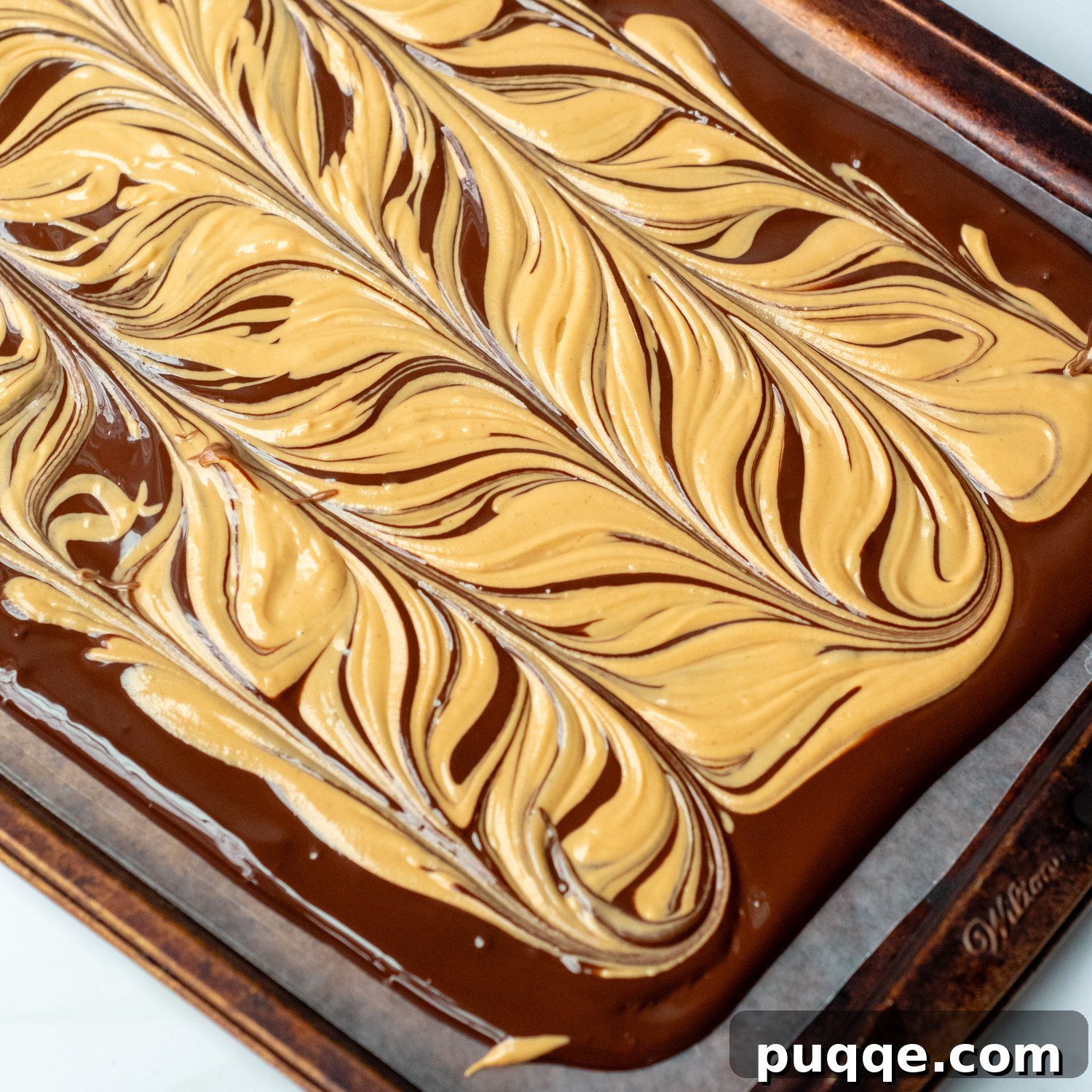Gluten-Free 3-Ingredient Chocolate Peanut Butter Bark 6 Rich melted chocolate and creamy peanut butter swirled together to create the classic Tiger Butter marbled effect.