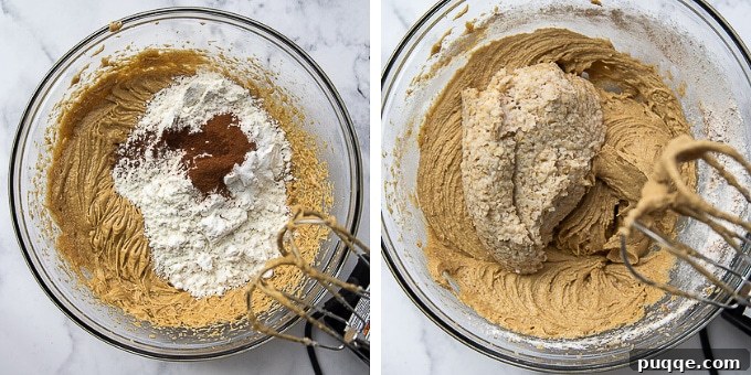 Dreamy Homemade Oatmeal Creme Pie Cake 4 Further images detailing the steps to create perfect oatmeal cake layers.