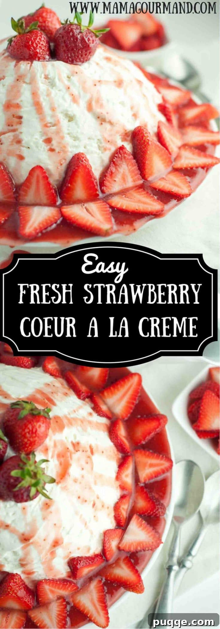Silky Coeur a la Creme with Vibrant Strawberries 10 Fresh Strawberry Coeur de Creme is heaven in your mouth. It's a creamy, silky custard topped with a fresh strawberry sauce, and is so easy to throw together!