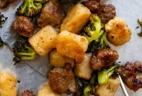 Roasted Gnocchi Sausage & Broccoli Sheet Pan Supper