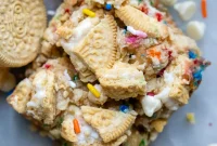 Gluten-Free Funfetti Bars Recipe with Golden Oreos